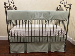 Soft Sage Green Baby Boy Crib Bedding