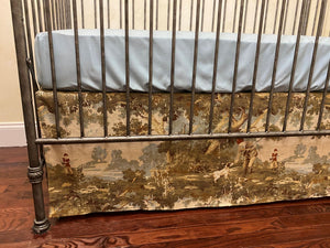 Baby Boy English Countryside Hunting Crib Bedding, Crib Skirt (Copy)