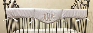 Custom Single Scallop Crib Rail Cover - Choose Your Fabrics