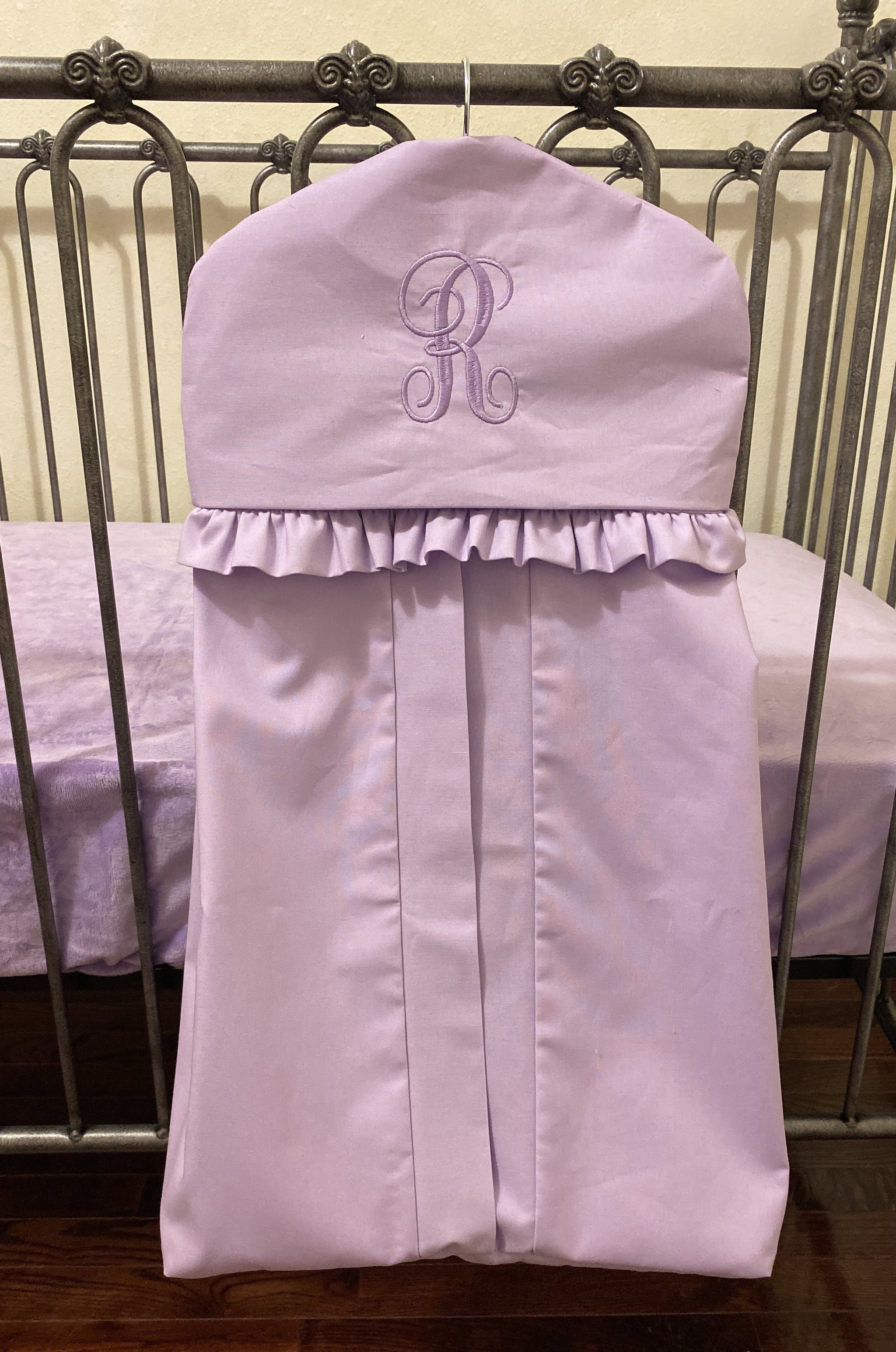 Lavender Hanger Style Diaper Stacker
