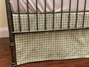 Flat Panel Gingham Crib Skirt - Choose Your Color