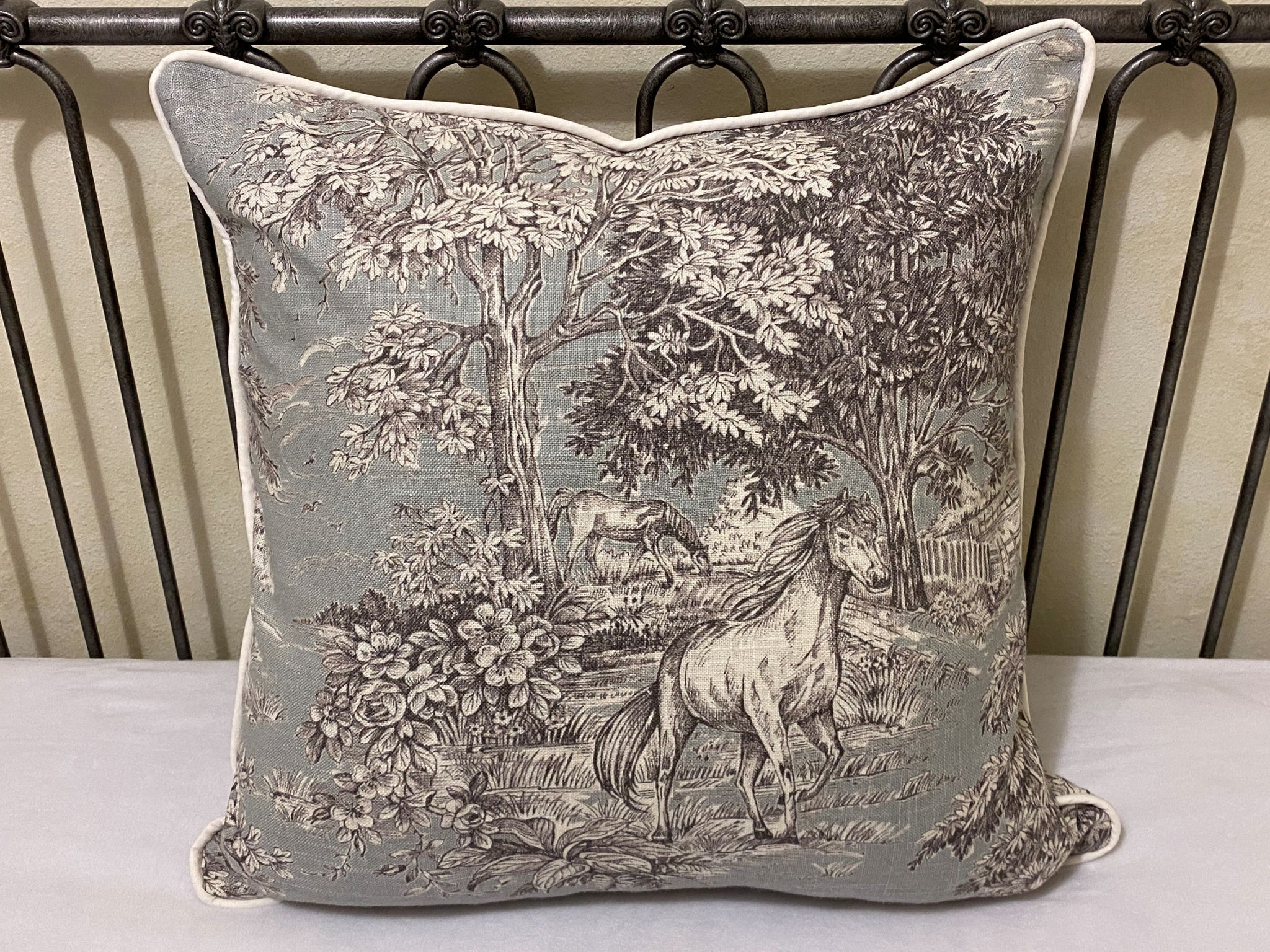 Yellowstone Pastoral Toile Pillow Cover