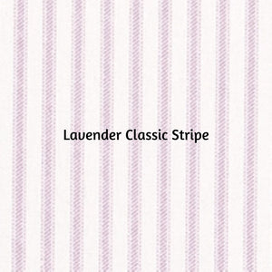 Classic Ticking Stripe or Gingham Gathered Crib Skirt - Choose Your Color