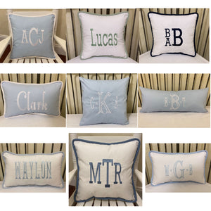 Personalized Accent Pillow, Nursery Accent Pillow, Bedroom Pillow, Choose Your Colors