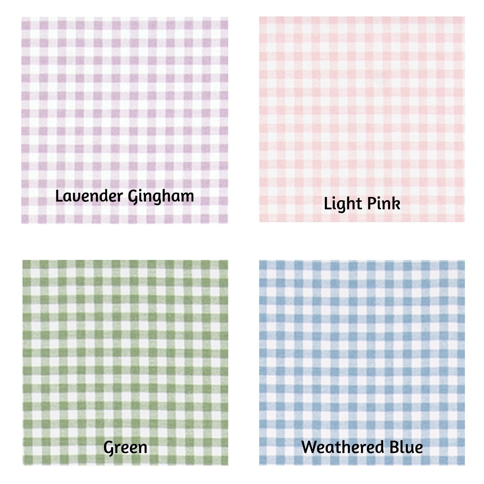Gingham and White Hanger Style Diaper Stacker - Choose Your Color