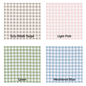 Classic Ticking Stripe or Gingham Gathered Crib Skirt - Choose Your Color