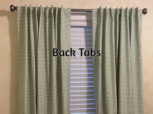 Gingham Curtain Panels, Pink, Green, Blue, Lavender Gingham Curtains