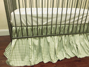 Gathered Gingham Crib Skirt - Choose Your Color