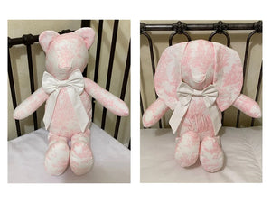 Toile Stuffed Bunny or Bear, Personalized Stuffed Animal