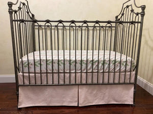 5 Colors Tailored, Pleated Gingham Crib Skirt