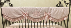 Custom Scalloped Crib Rail Cover - Choose Your Fabrics