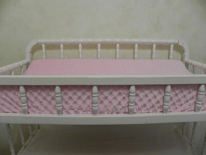 Changing Pad Cover - Light Pink Minky Dot