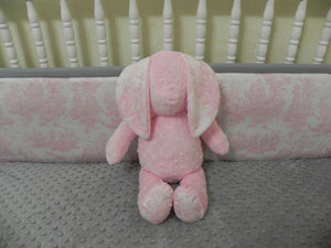 Snuggle Pal Bunny - Light Pink with Pink Toile