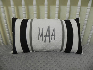 Black Stripes with White and Gray Specialty Pillow