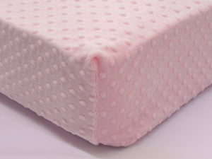 Crib Sheet - Light Pink Minky Dot