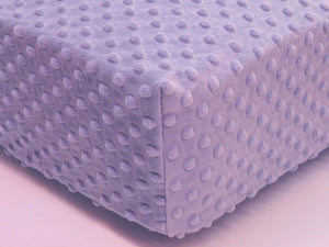 Crib Sheet - Lavender Minky Dot