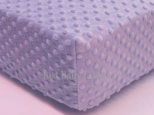 Lavender and White Girl Mini Crib Bedding Set - Girl Mini Crib Baby Bedding, Lavender Mini Crib Bedding