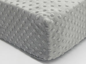 Crib Sheet - Gray Minky Dot