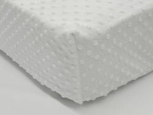 Crib Sheet - White Minky Dot