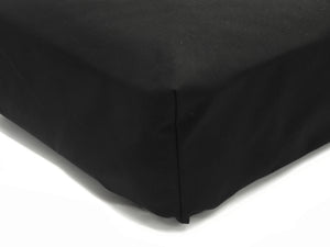 Crib Sheet - Black Solid Cotton