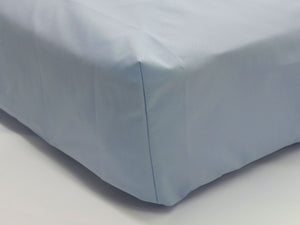 Crib Sheet - Light Blue Solid Cotton