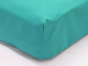 Crib Sheet - Breakers Teal Solid Cotton