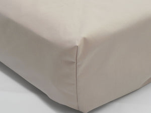 Crib Sheet - Latte Solid Cotton