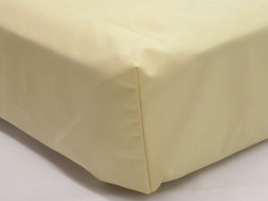 Crib Sheet - Light Yellow Solid Cotton