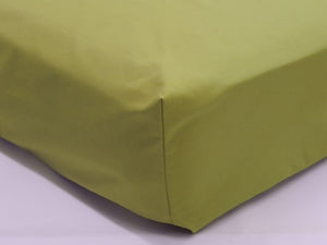 Crib Sheet -Olive Green Solid Cotton