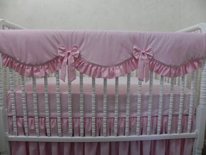 Pink Girl Baby Bedding Set Tessa - Girl Crib Bedding, Crib Rail Cover