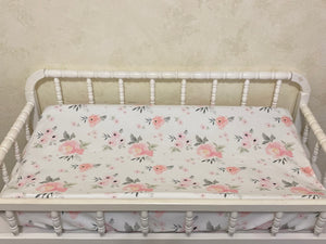 Changing Pad Cover - Pink Blush Roses