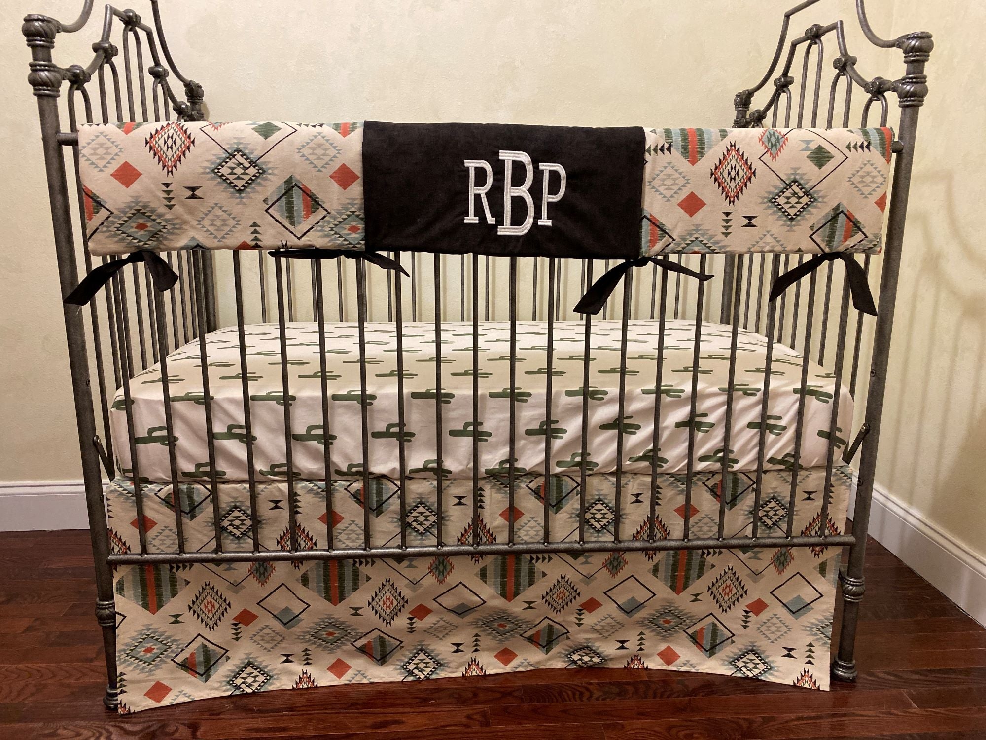 succulent crib bedding Western Nursery Crib Bedding, Highland Cow, Cactus, Aztec Bedding, Bab