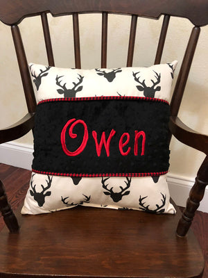 Black Buck With Red Specialty Pillow
