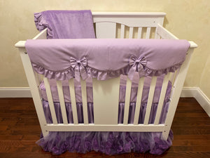 Lavender Mini Crib Bedding Set - Girl Baby Bedding, Princess Mini Crib Bedding