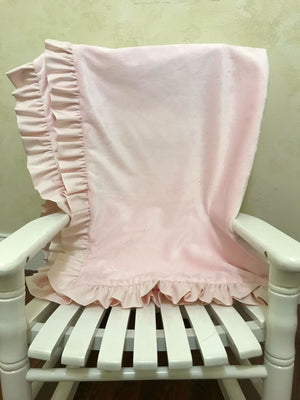 Pale Pink Baby Girl Crib Bedding Set, Crib Rail Cover