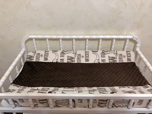 Cowboy Baby Bedding Set Mathis - Western Crib Bedding, Boy Baby Bedding, Crib Rail Cover