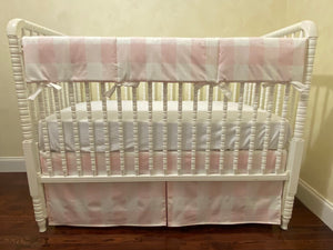 Pink Buffalo Plaid Girl Crib Bedding Set - Buffalo Plaid Baby Bedding , Girl Crib Bedding, Crib Rail Cover Set