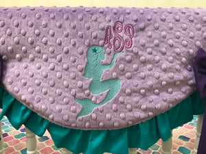 Mermaid Crib Bedding Set Arielle - Girl Baby Bedding, Mermaid Bedding is Aqua, Teal, and Lavender