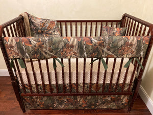 Camo Crib Bedding,  Boy Baby Bedding, Woodland Nursery Bedding