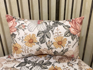 Linen Crib Bedding with Vintage Floral, Girl Crib Bedding, Crib Rail Cover Set