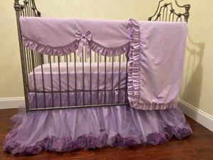Baby Girl Lavender and Purple Tulle Crib Bedding