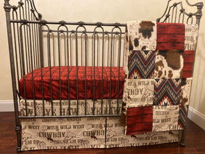 Western Nursery Bedding, Boy Crib Bedding, Crib Rail Cover