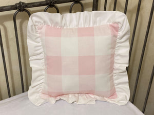 Pink Plaid Baby Girl Crib Bedding, Buffalo Check Girl Baby Bedding, Crib Rail Cover