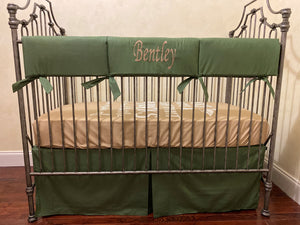 Hunter Green Ducks, Trucks, and Bucks Bedding Set, Boy Baby Bedding, Duck, Deer Crib Bedding
