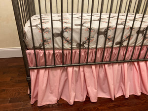 Gathered Cotton Crib Skirt - Choose Your Color