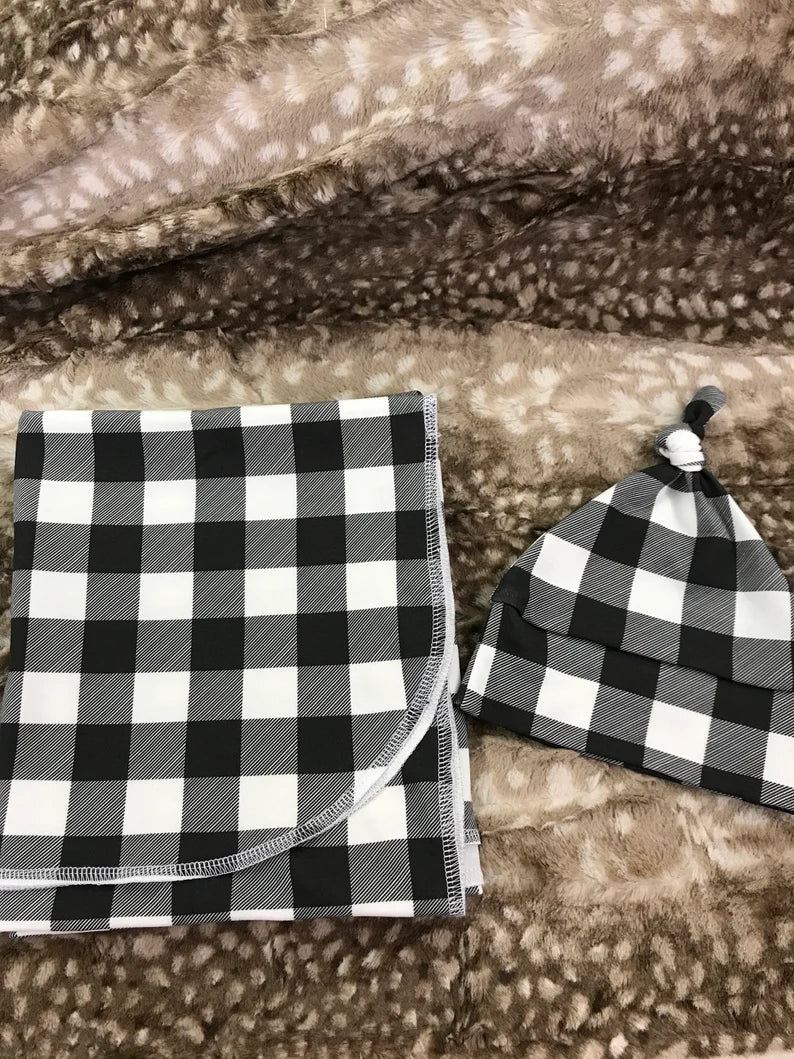 Buffalo plaid swaddle clearance