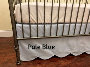 Scalloped Edge Cotton Crib Skirt - Choose Your Color